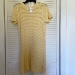Gap yellow crochet dress